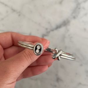 Silver X and O bracelet